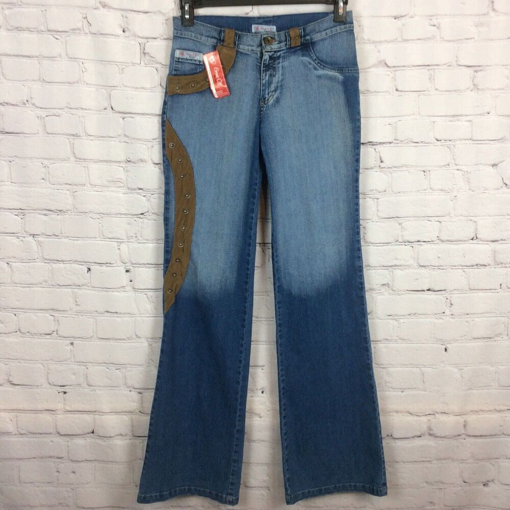 Crossoff Women’s Jeans Size 12 Bootcut Fading Cowgirl Country Rivet Accents NWT